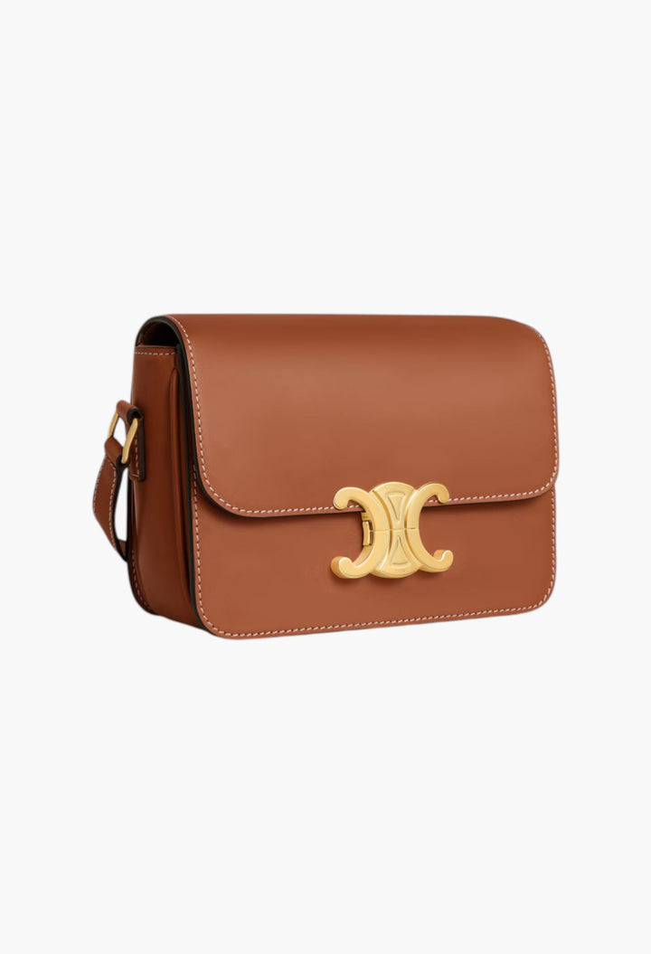 Teen Triomphe Bag In Shiny Calfskin - GLAM MODA