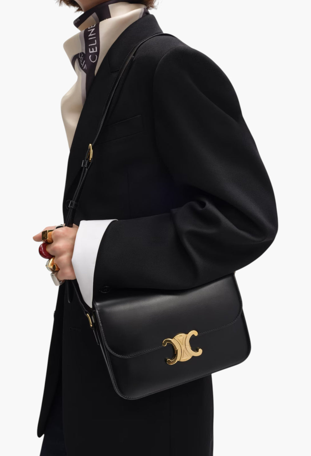 Classique Triomphe Bag In Shiny Calfskin - GLAM MODA