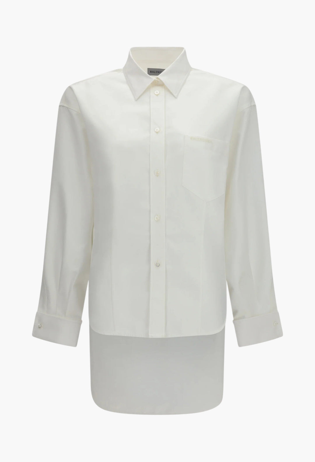 Classic Shirt In Silk Poplin And Cotton Organdy - GLAM MODA