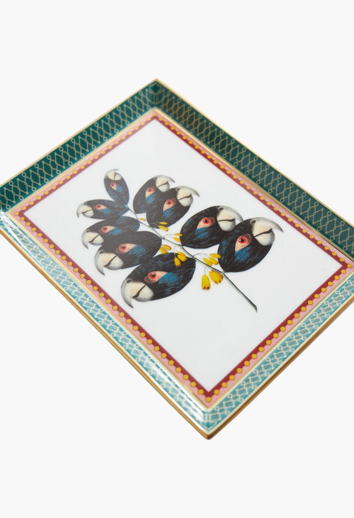 + Beto Val Gold-Plated Porcelain Tray - GLAM MODA