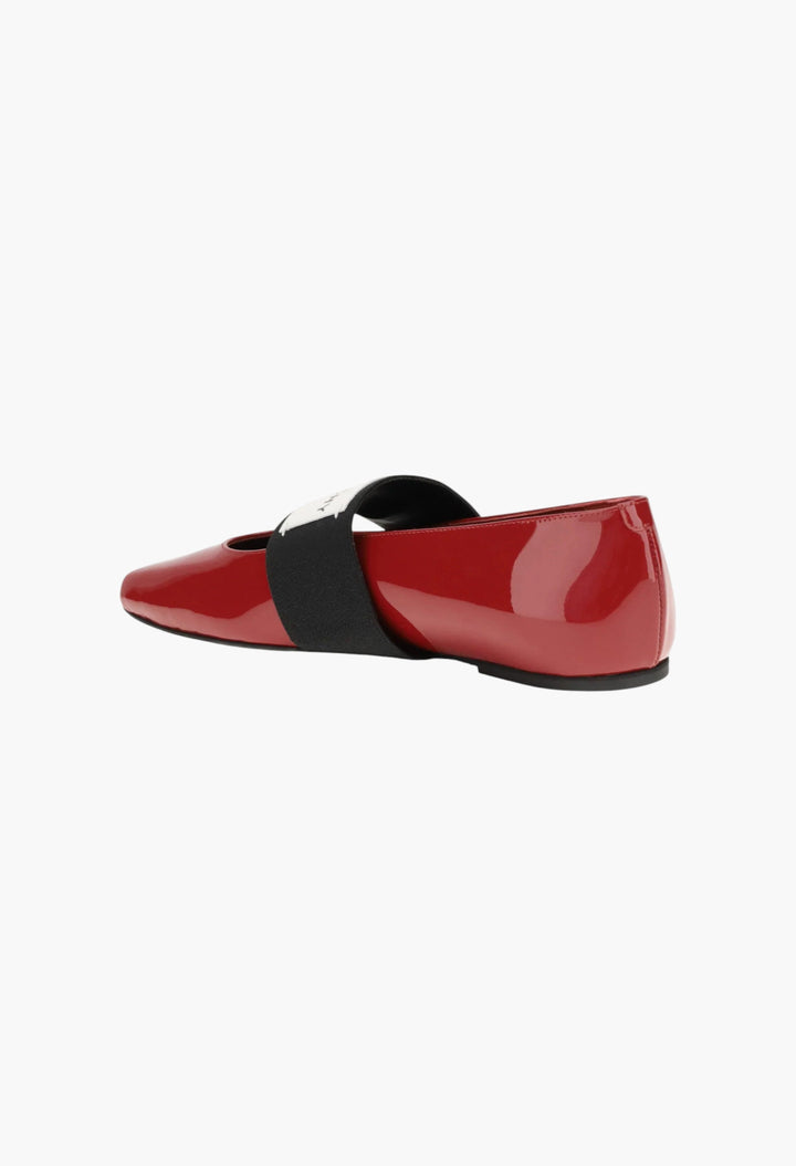 Patent-leather Squared Ballerinas - GLAM MODA