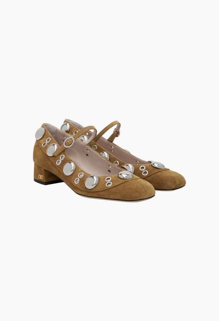 Tan Nellcôte Mary-Jane Heels - GLAM MODA