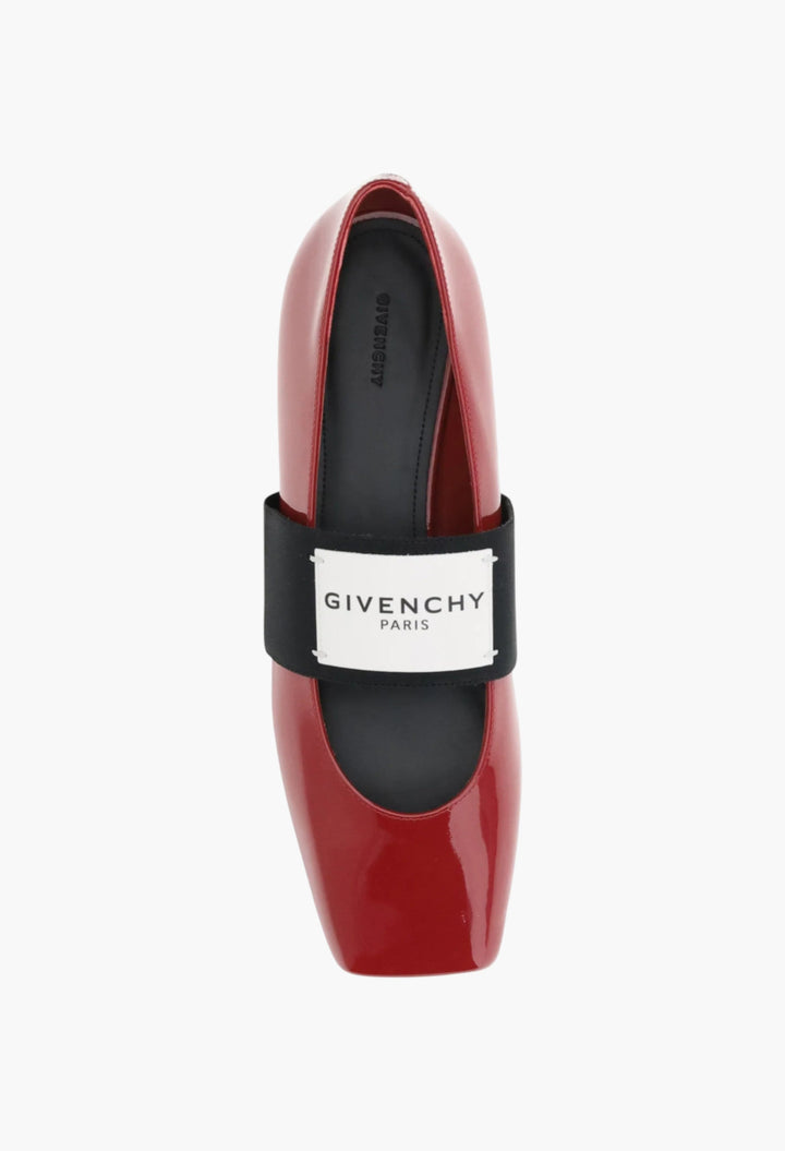 Patent-leather Squared Ballerinas - GLAM MODA