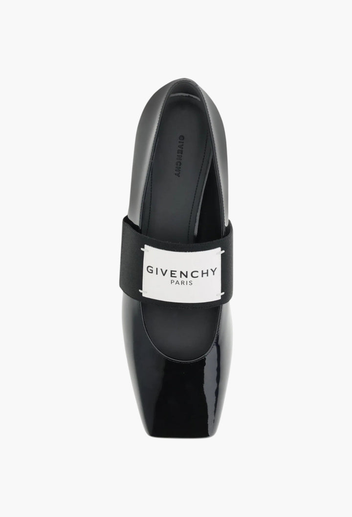 Patent-leather Squared Ballerinas - GLAM MODA