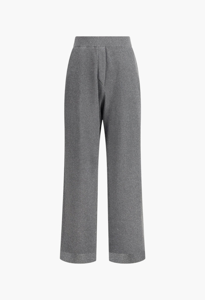 Ribbed Lurex Pants - GLAM MODA