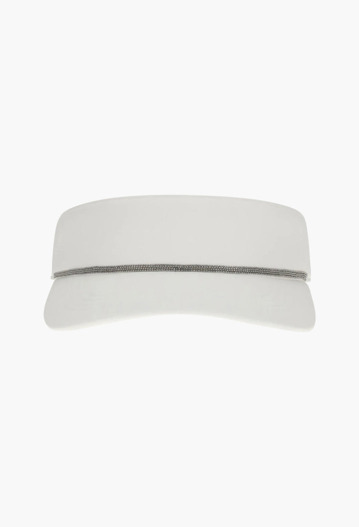 Nylon Visor With Shiny Band - GLAM MODA