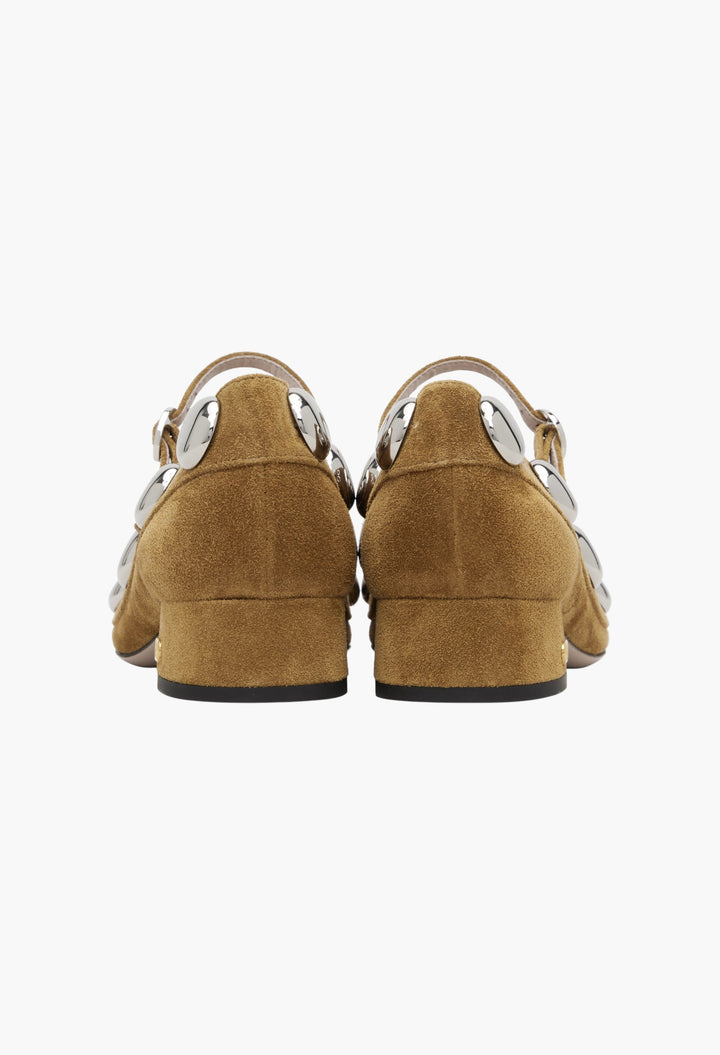 Tan Nellcôte Mary-Jane Heels - GLAM MODA