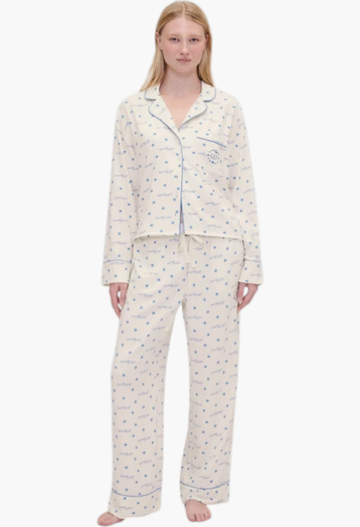 Relaxed Flannel Dotted PJ Pants - GLAM MODA