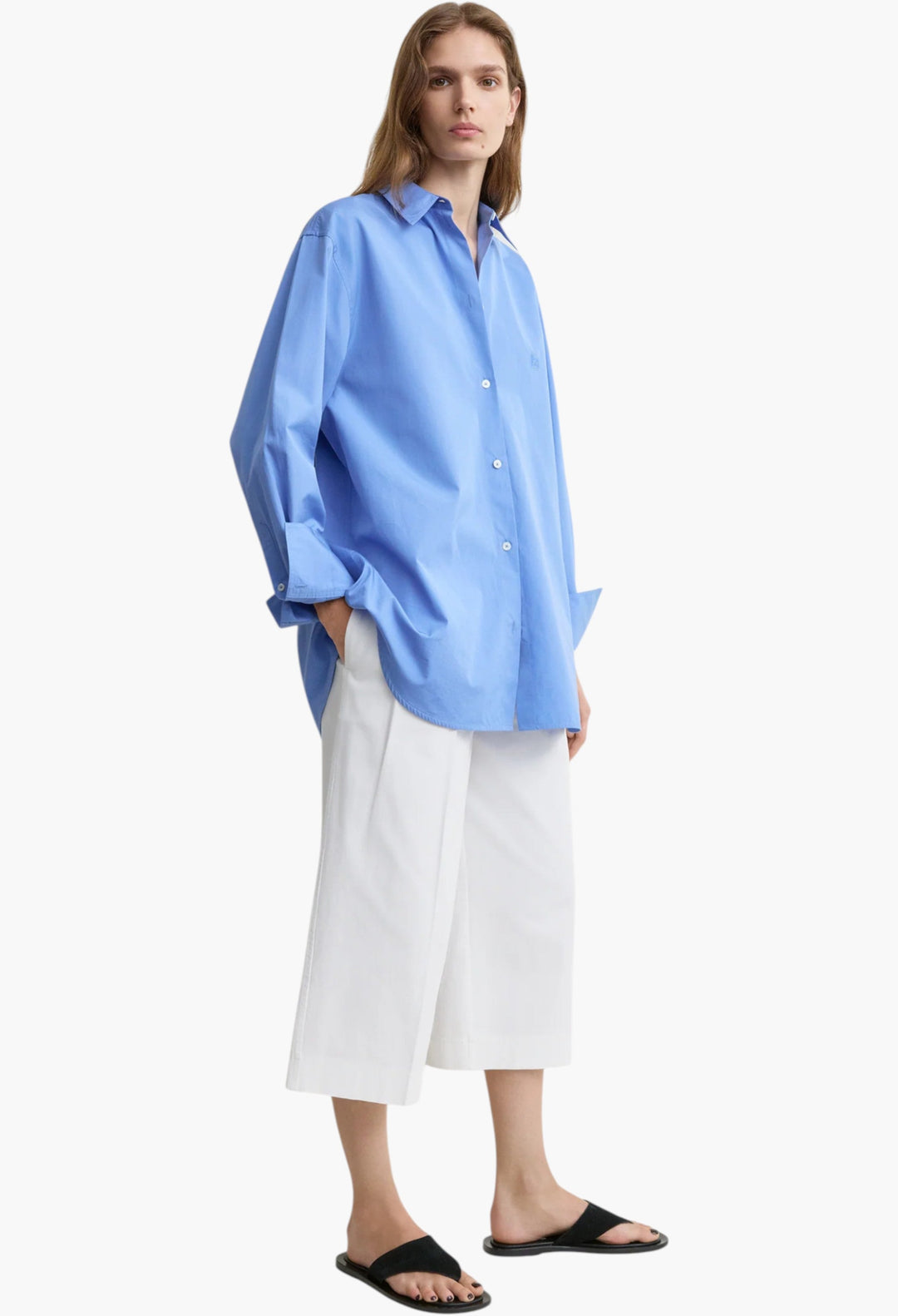Cotton Summer Shirt Cornflowe