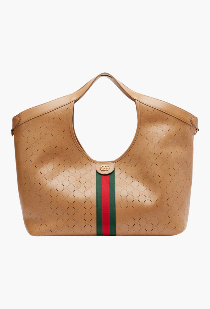 Gucci Giglio Large Leather Tote Bag