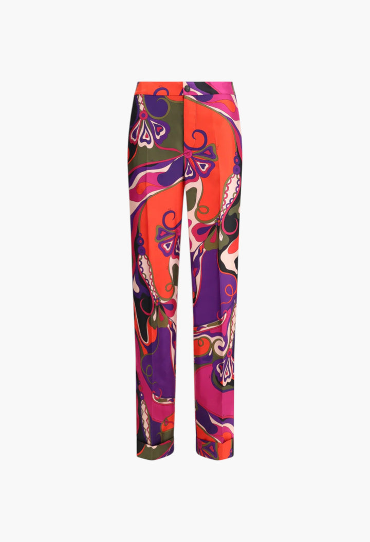 Multicolor straight Pants - GLAM MODA