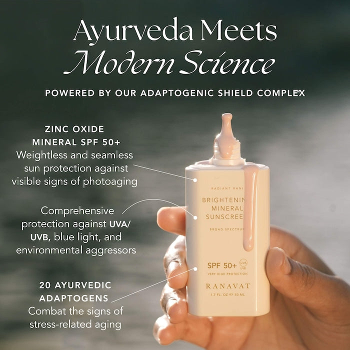 Daily Brightening Mineral Face Sunscreen, SPF 50+ With Saffron For Dark Spots And Squalane For Moisture - GLAM MODA
