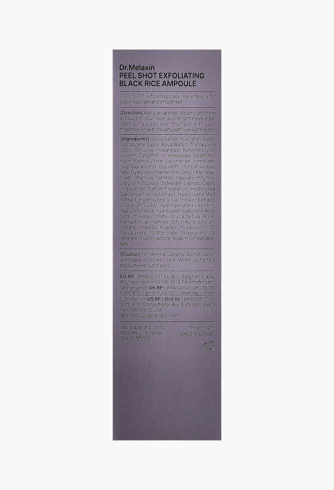 Peel Shot Glow Black Rice Ampoule Blackhead Reduction & Brightening - 2.7 oz - GLAM MODA