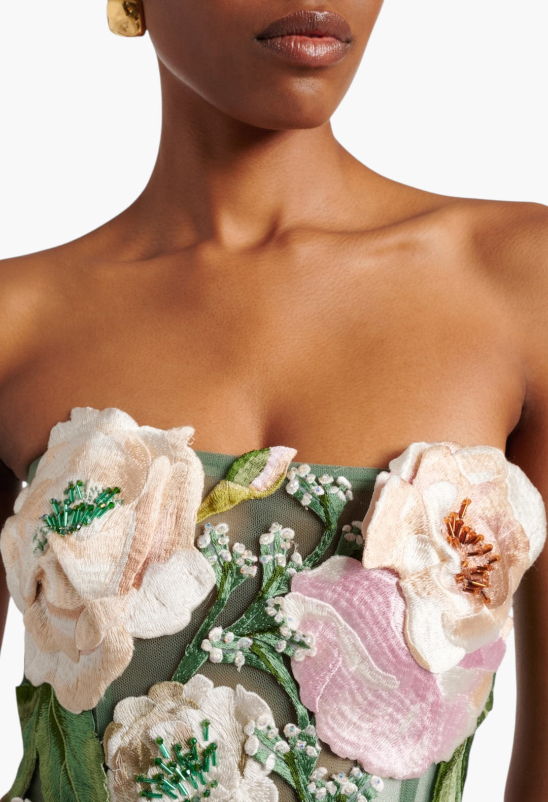Roselle Floral-Appliqué Minidress - GLAM MODA