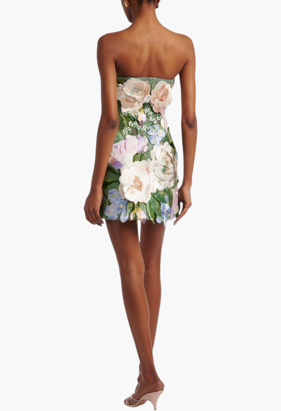 Roselle Floral-Appliqué Minidress - GLAM MODA