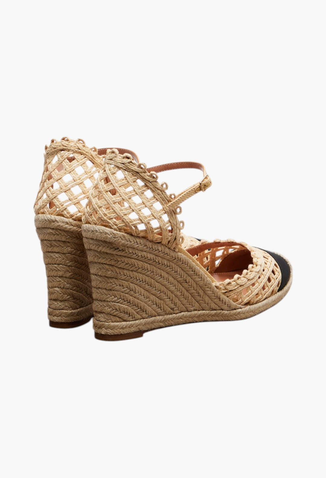 Sunburst Raffia Espadrille Wedges - GLAM MODA