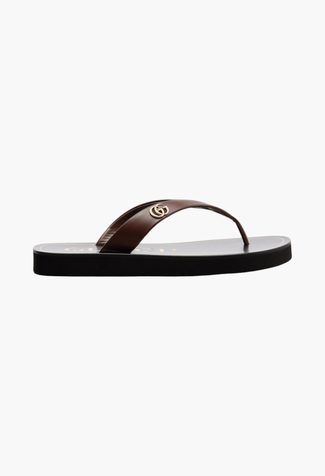 Double G Leather Thong Sandals - GLAM MODA