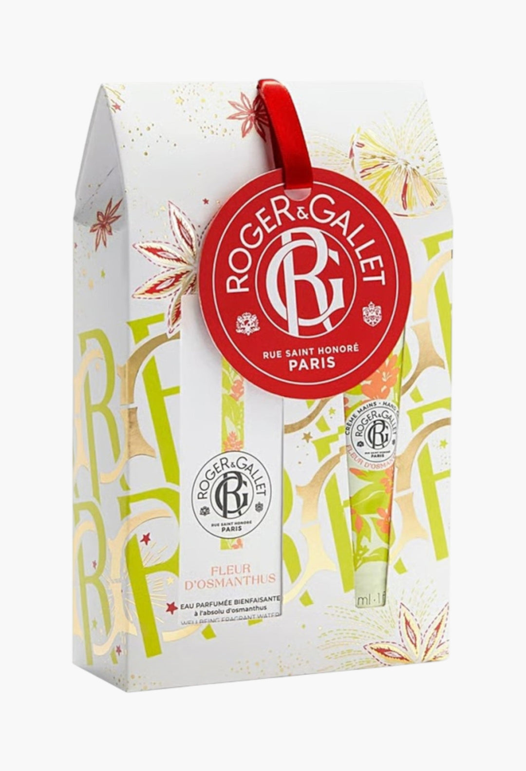 Fleur D'osmanthus Christmas Gift Set 2023 - Floral Elegance With Osmanthus & Shea Butter - 30ml Wellbeing Water & 30ml Hand Cream
