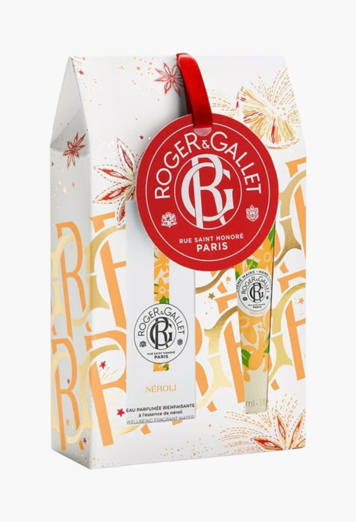 Néroli Christmas Gift Set 2023 - Hydrating Hand Cream & Fragrant Water With Neroli, Orange Blossom, Immortelle 30ml & 50ml Eco-friendly Packaging