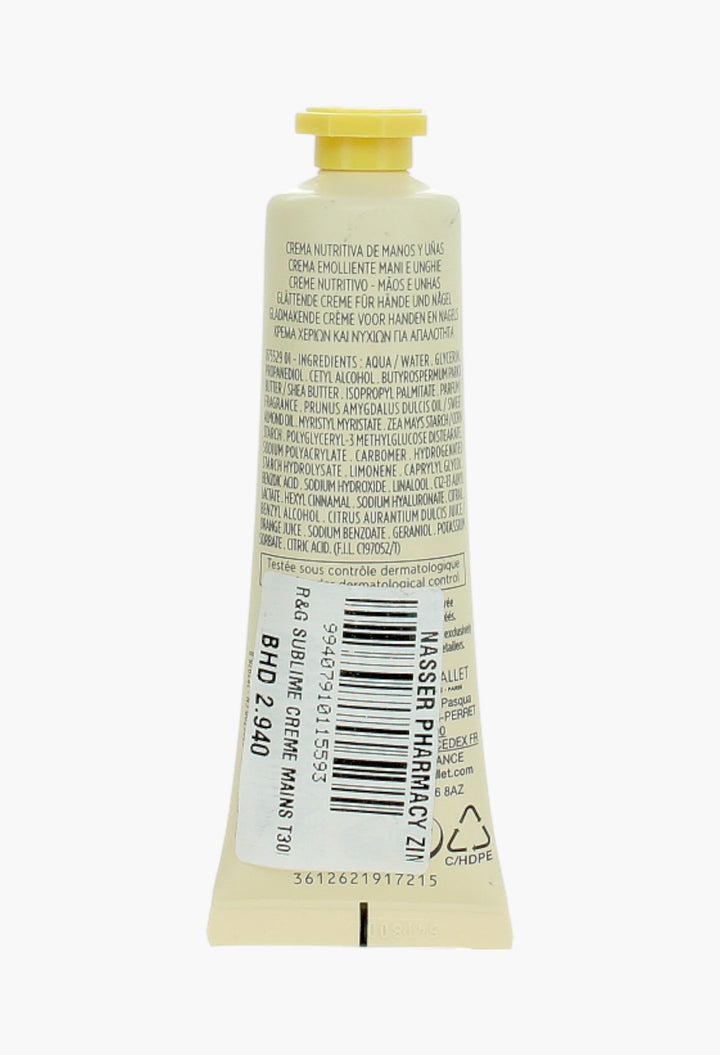 Sublime Or Hand & Nail Cream Intense Hydration With Argan Oil & Shea Butter