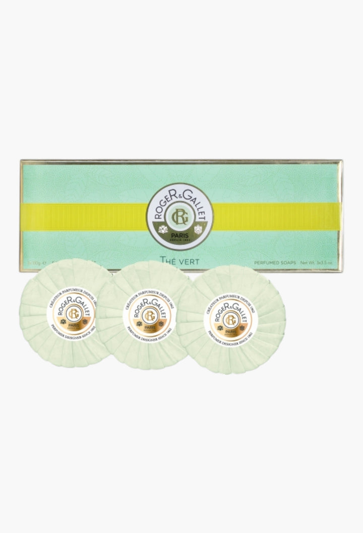 The Vert Soap Coffret Luxurious Moisturizing Bar Soap With Green Tea And Citrus