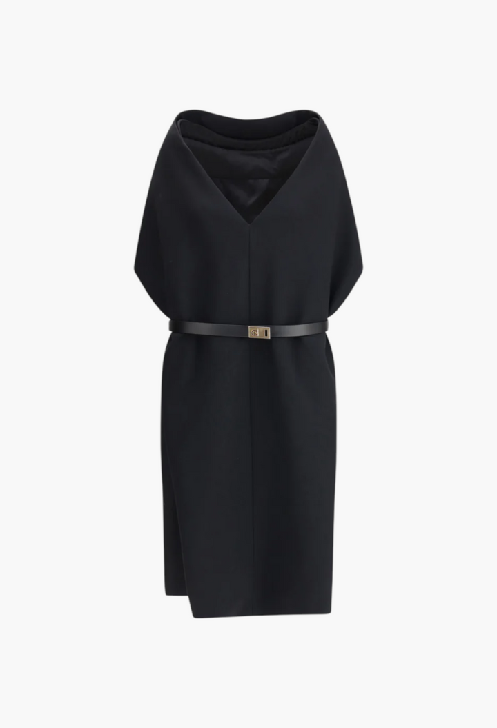Belted Midi Dress - GLAM MODA