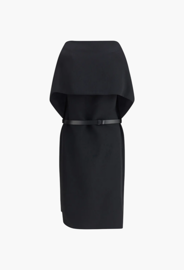 Belted Midi Dress - GLAM MODA