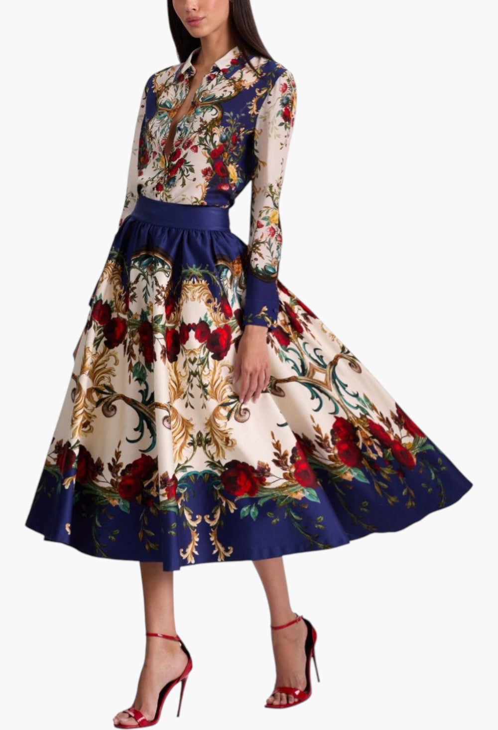 Printed midi skirt - GLAM MODA