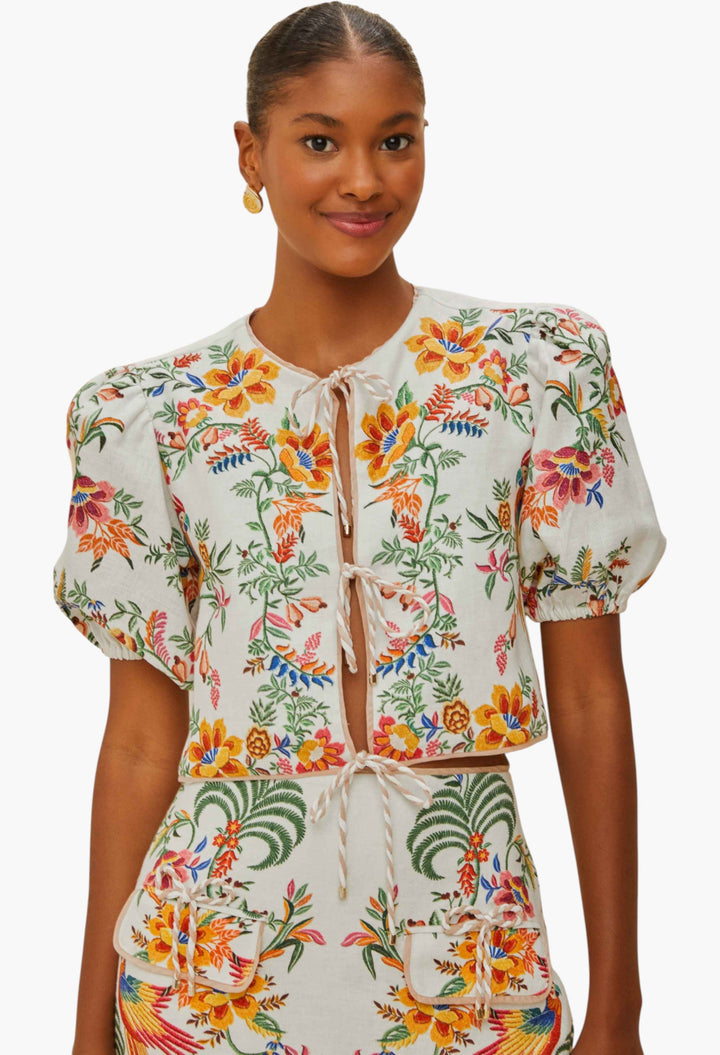 Delicate Forest Scarves Blouse - GLAM MODA