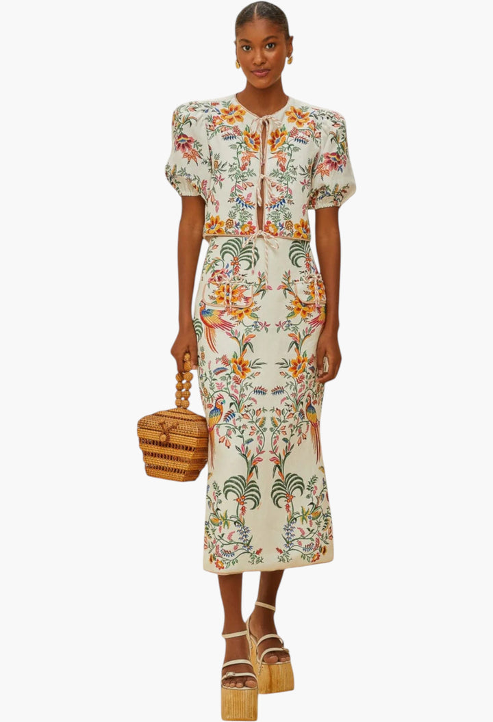Delicate Forest Midi Skirt - GLAM MODA