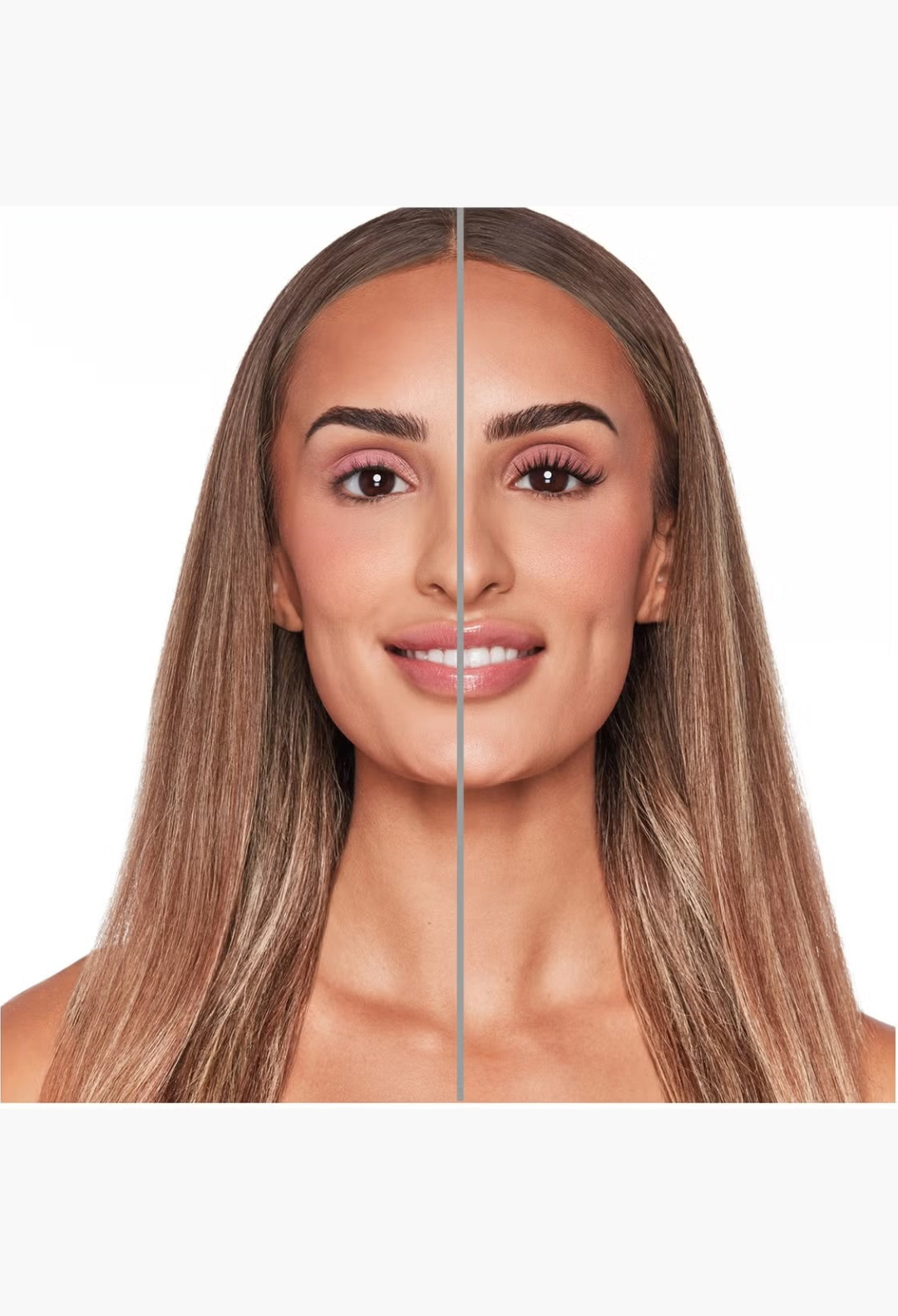 GLAM MODA Ardell Naked Clusters 437 showing a before and after comparison of natural lashes versus enhanced lashes.