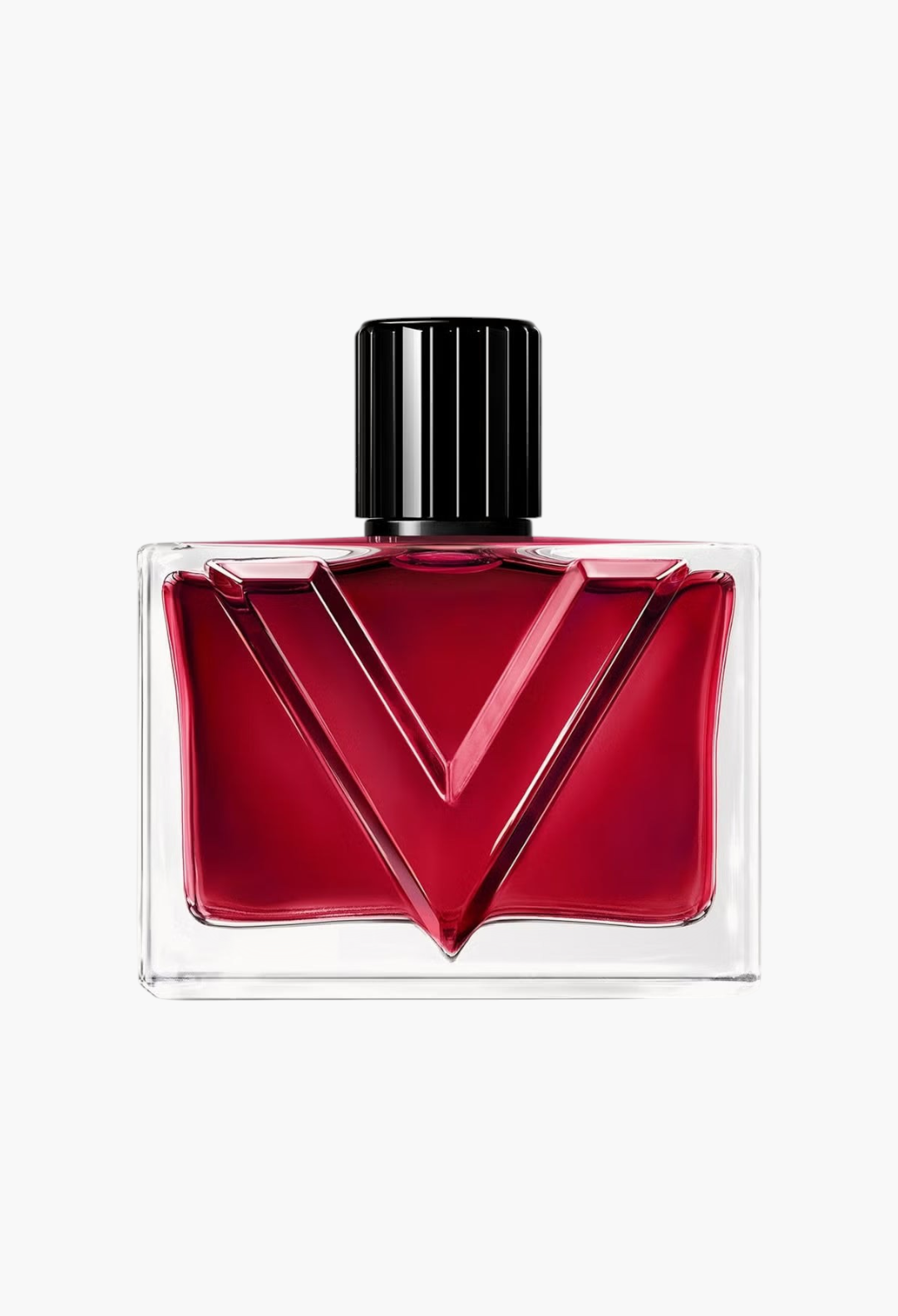 GLAM MODA Valentino Vendetta Donna Eau De Parfum in a rectangular glass bottle with a bold red liquid and V logo