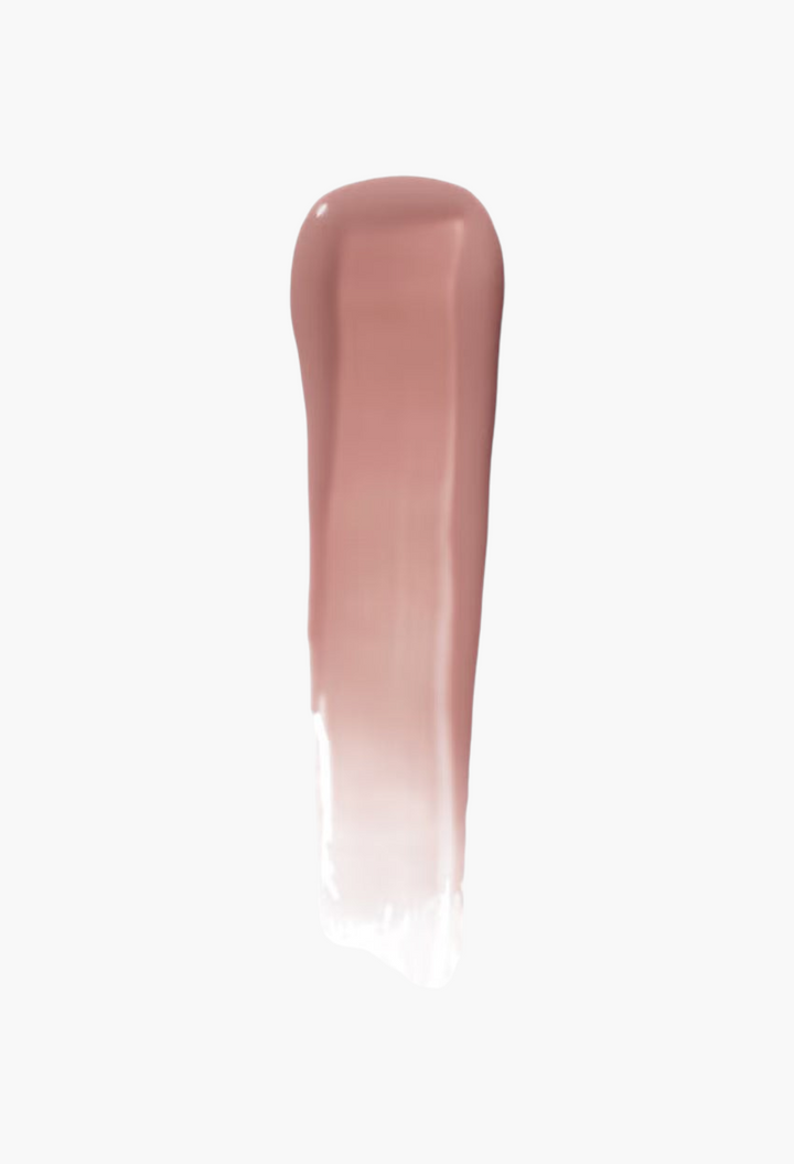 GLAM MODA VIEVE Lip Dew swatch showing a smooth, glossy, nude-pink lip treatment texture on a white background.