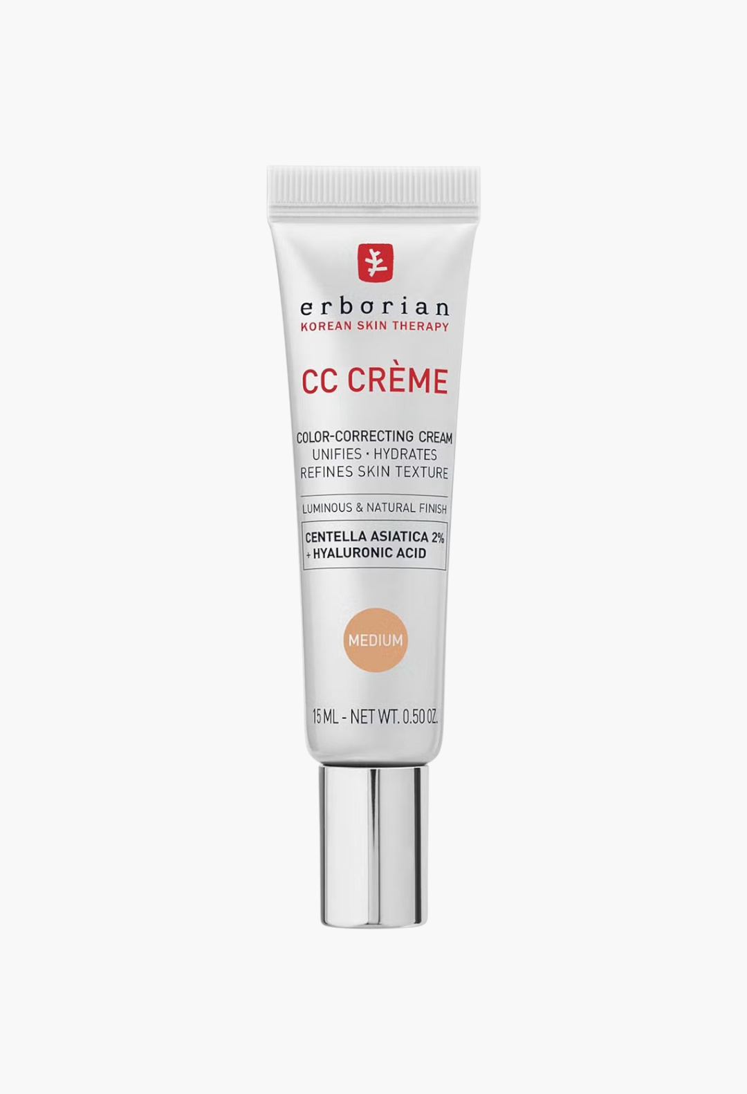 GLAM MODA Erborian CC Cream travel size tube in Porcelain shade for color correction and hydration