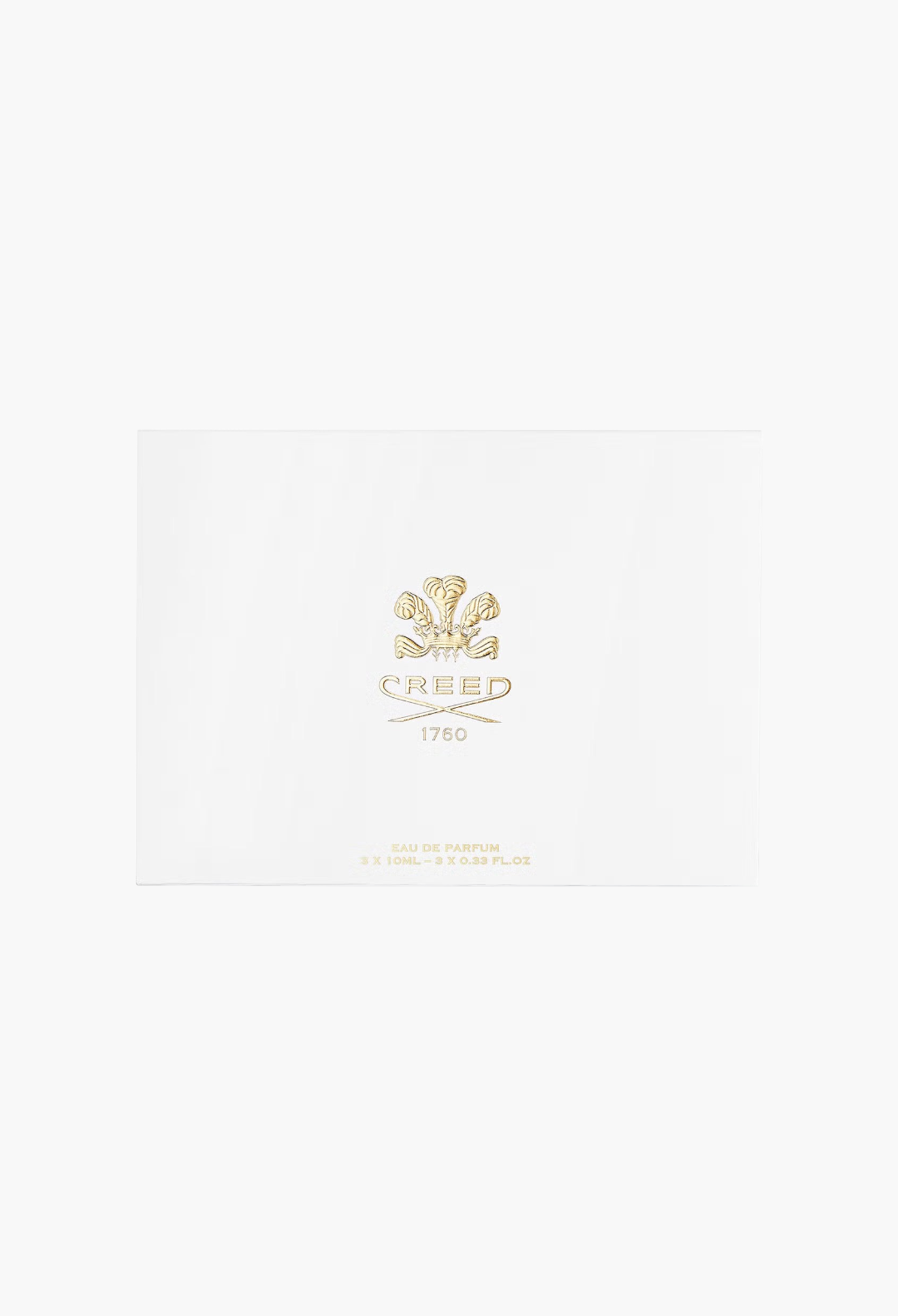 GLAM MODA Creed Women's Discovery Set featuring a white luxury gift box with gold embossed branding.