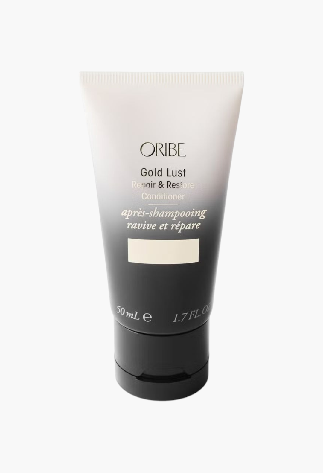GLAM MODA Oribe Gold Lust Repair and Restore Conditioner travel size tube for revitalizing dry and damaged hair