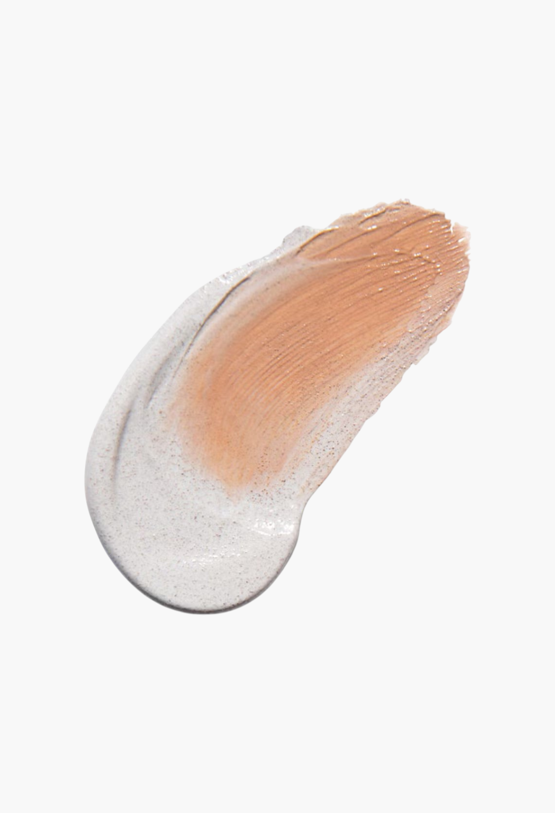 GLAM MODA Erborian CC Cream swatch showing the transition from white cream to a porcelain skin-tone pigment.