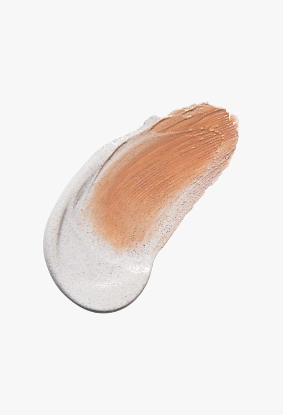 GLAM MODA Erborian CC Cream swatch showing the transition from white cream to beige pigment on a white background