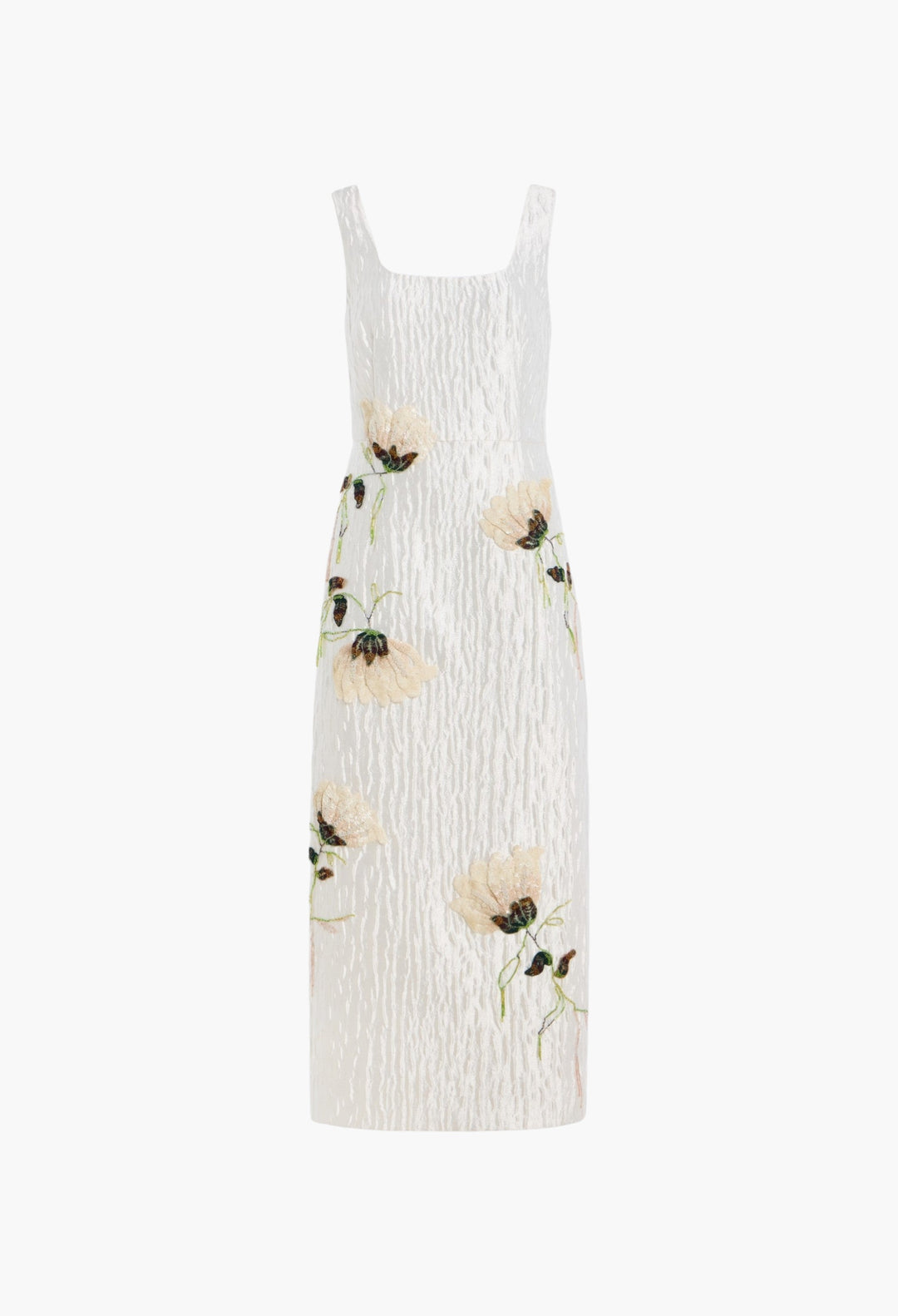 Lilibeth Floral Jacquard Midi Dress - GLAM MODA