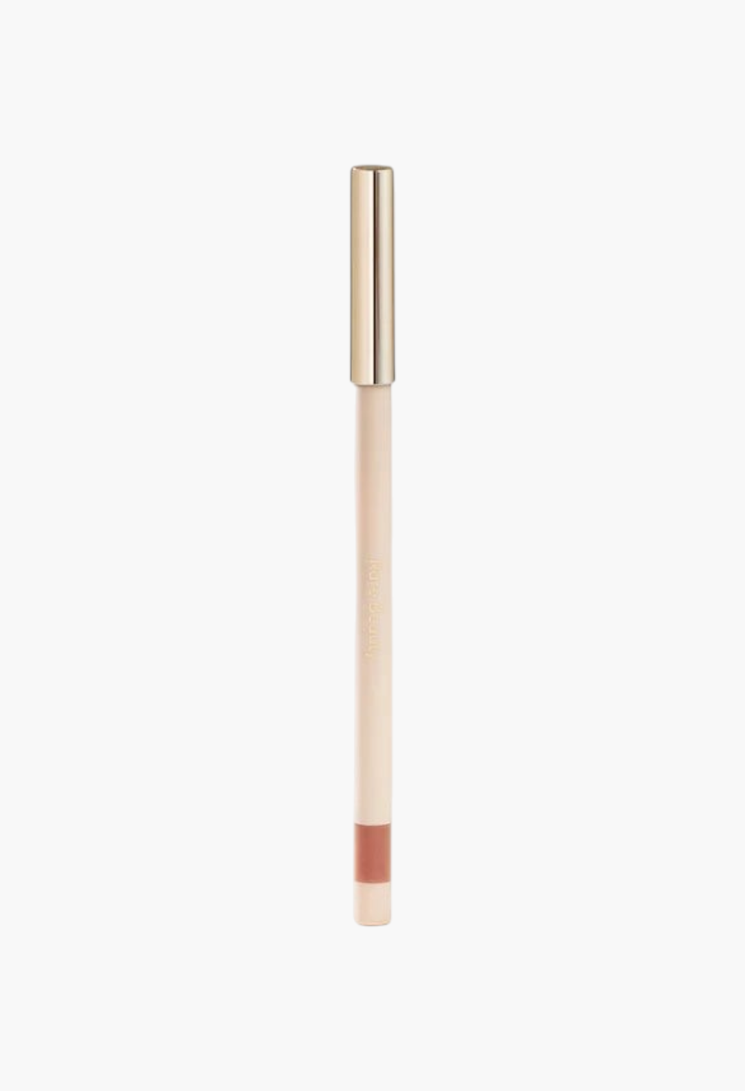 GLAM MODA Kind Words matte lip liner in a neutral beige shade with a sleek gold cap and retractable design.