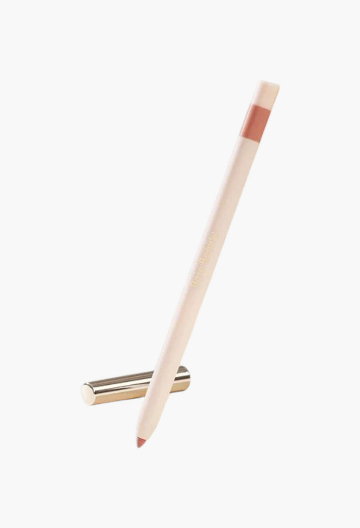 GLAM MODA Kind Words matte lip liner in a neutral beige shade with a gold cap and retractable design.