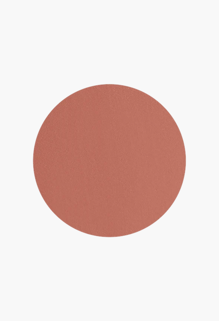 GLAM MODA Kind Words matte lip liner swatch in a warm rose shade with a smooth, soft matte finish