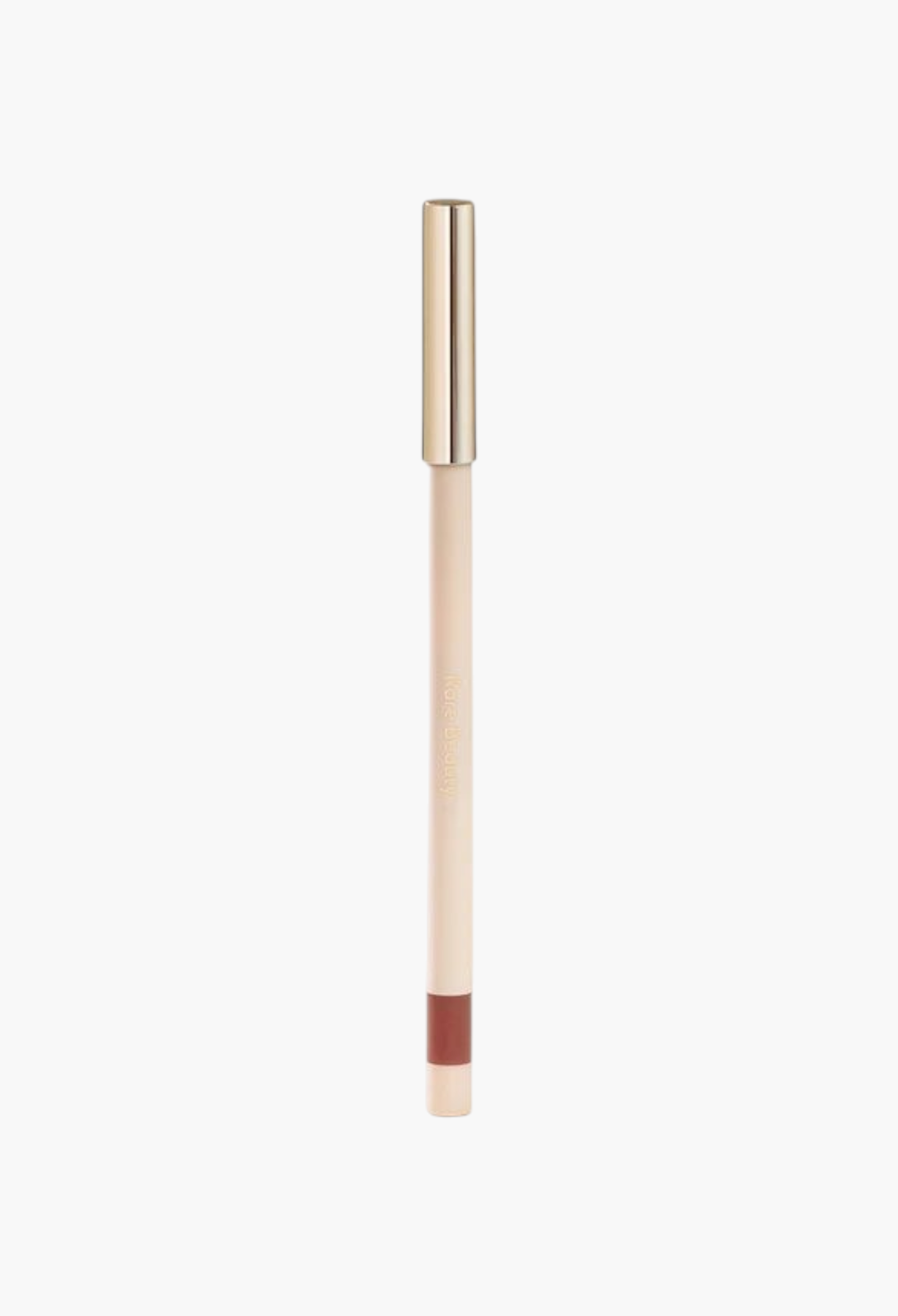 GLAM MODA Kind Words matte lip liner in a neutral brown shade with a sleek gold cap and retractable design.