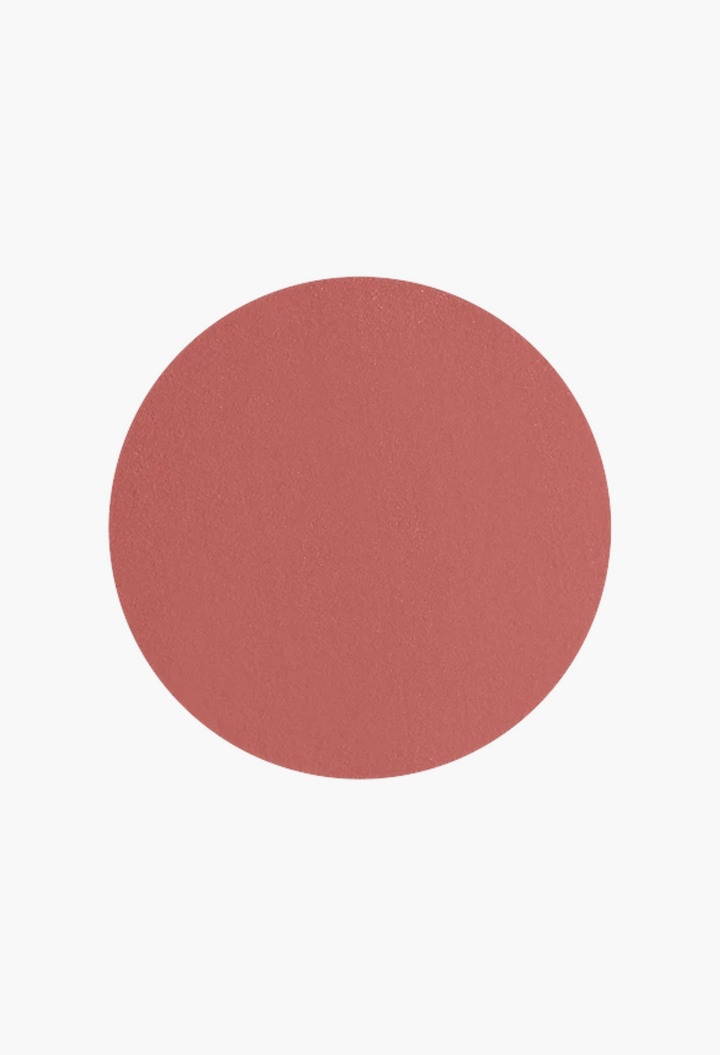 GLAM MODA Kind Words Matte Lip Liner in a warm rose shade, showing a smooth, soft matte color swatch.
