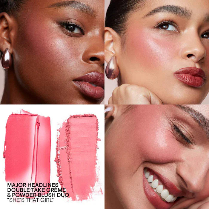 She's Wanted - Major Headlines Double-Take Crème & Powder Blush Duo - GLAM MODA- 93