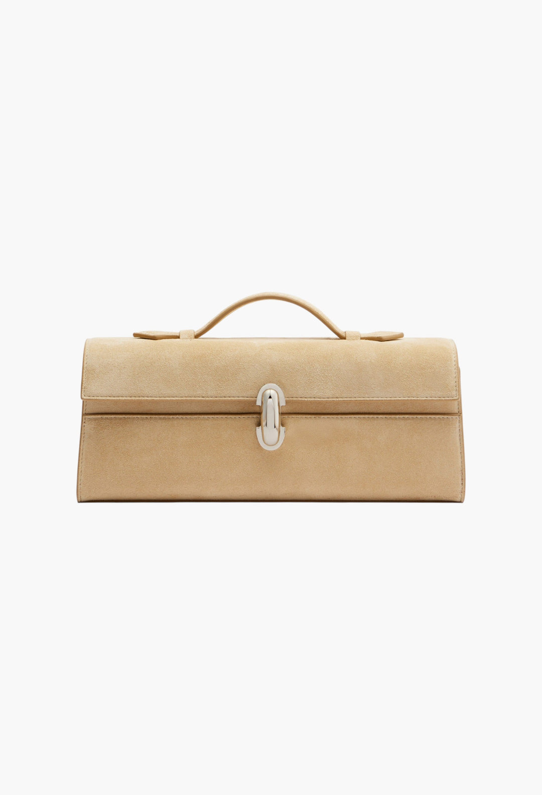 Symmetry Slim Suede Top-Handle Bag - GLAM MODA