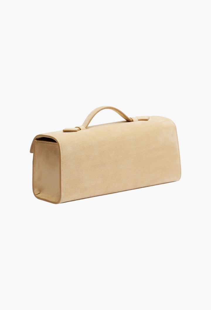 Symmetry Slim Suede Top-Handle Bag - GLAM MODA