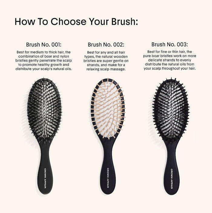 The Dual-Bristle Boar Hair Brush No. 001 for All Hair Textures - GLAM MODA