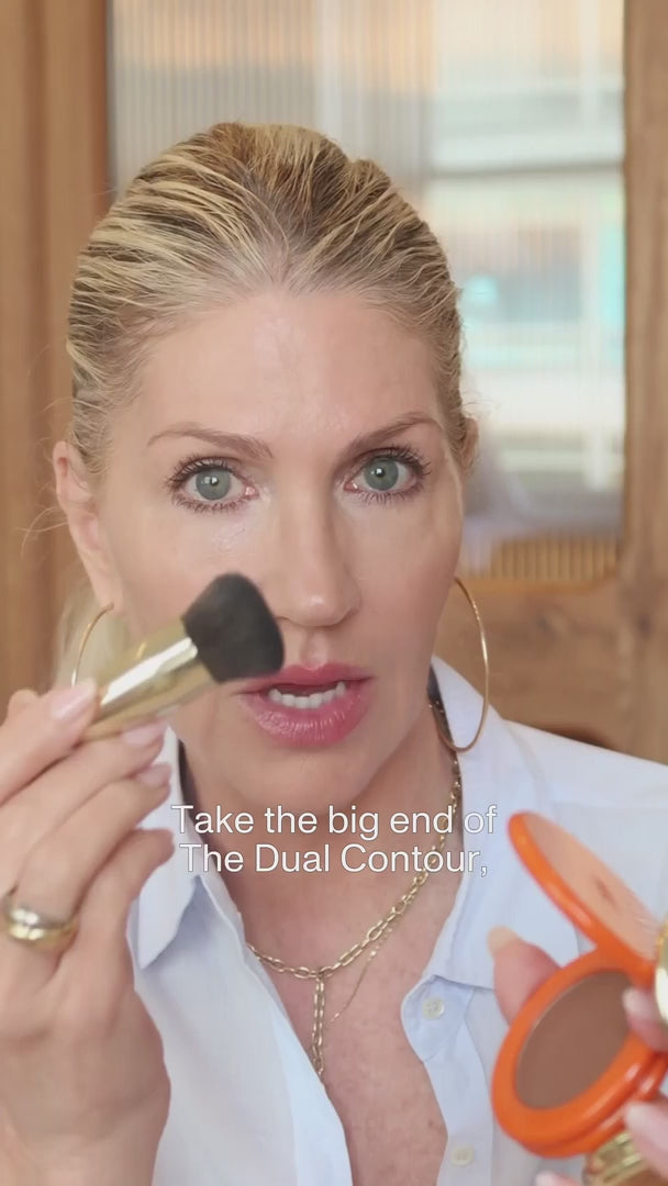 The Dual Contour Brush - Precision Cheek And Eye Brush For Quick Coloration And Sculpting