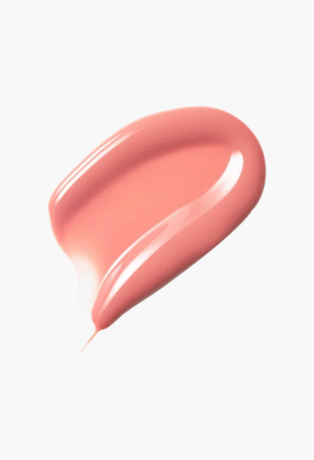 GLAM MODA Posh Gloss high-shine lip gloss swatch in a creamy peach-pink shade with a smooth lacquer-like finish.